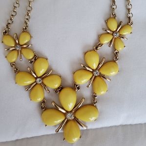 Yellow charming Charlie statement necklace